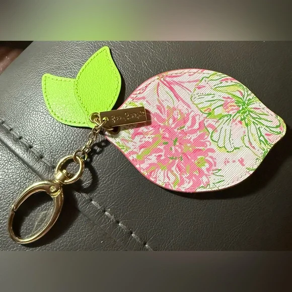 Lilly Pulitzer Lemon Handbag Charm/Key Chain.  Koala Me Maybe Pattern. NWOT. - Picture 4 of 6